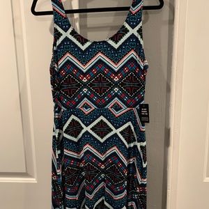 Multi colored knee length dress